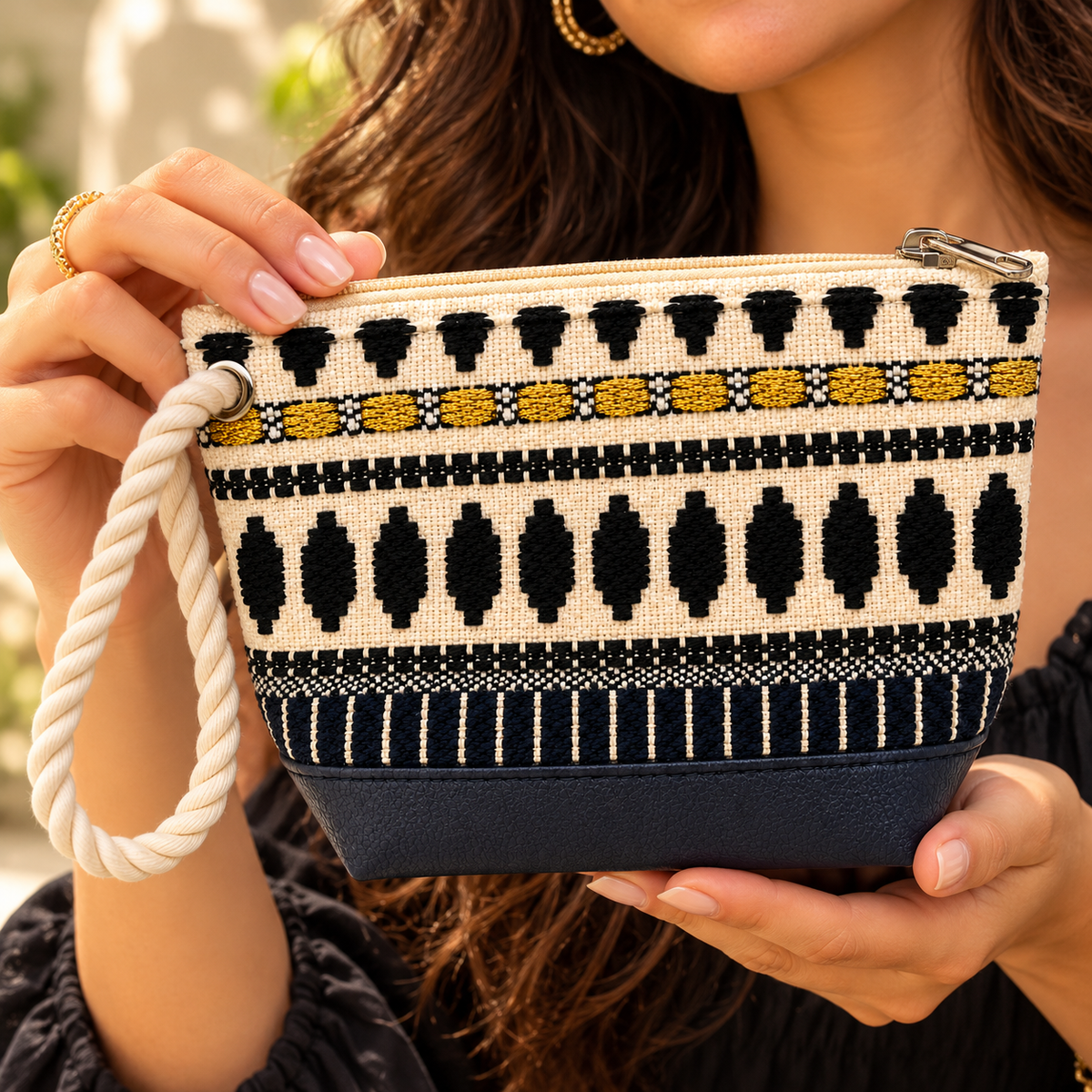 Handcrafted Wristlet Coin Pouch for Women