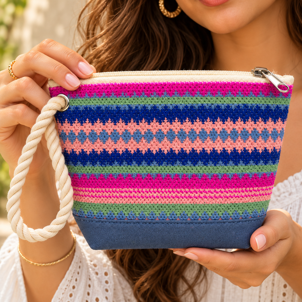 Handcrafted Wristlet Coin Pouch for Women