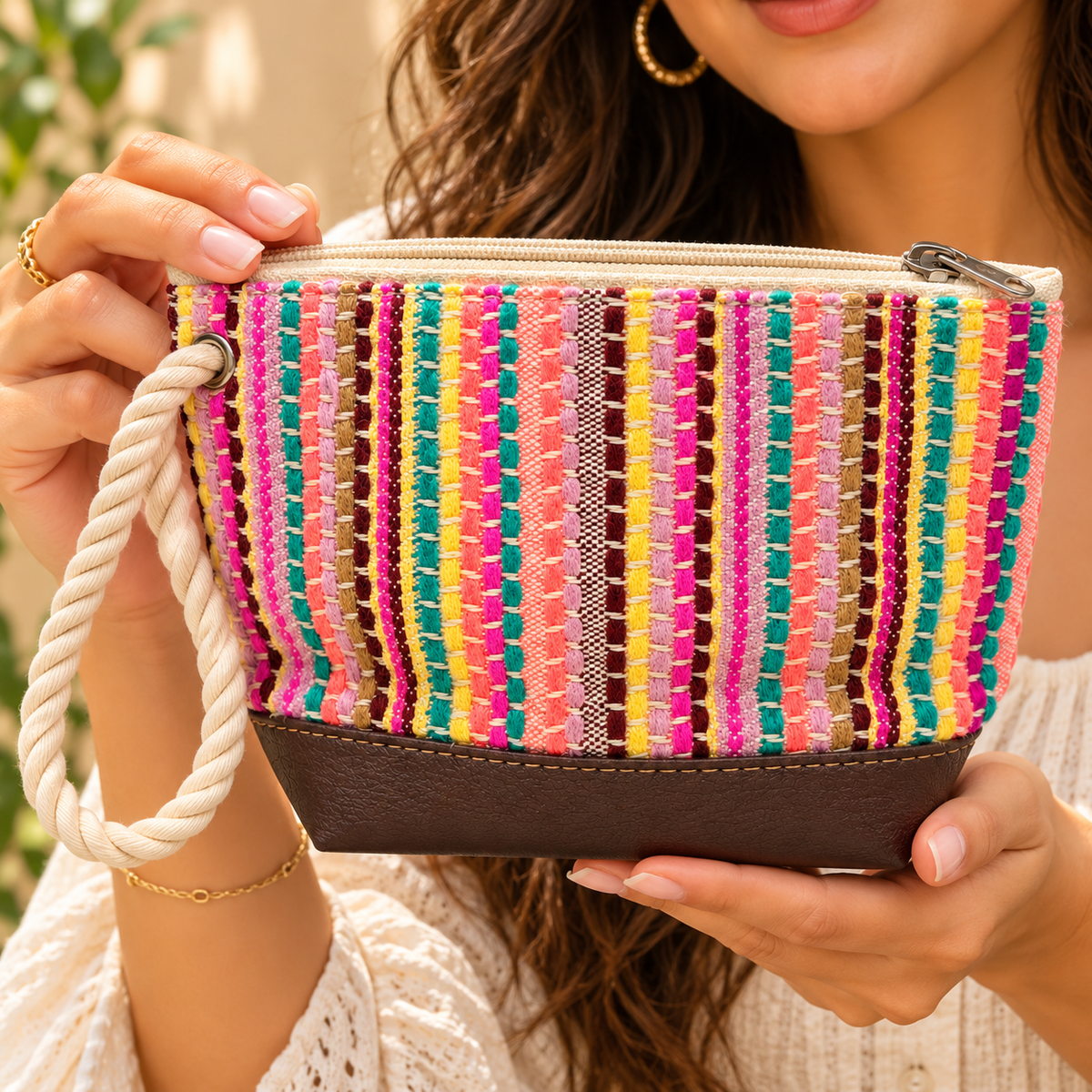 Handcrafted Wristlet Coin Pouch for Women