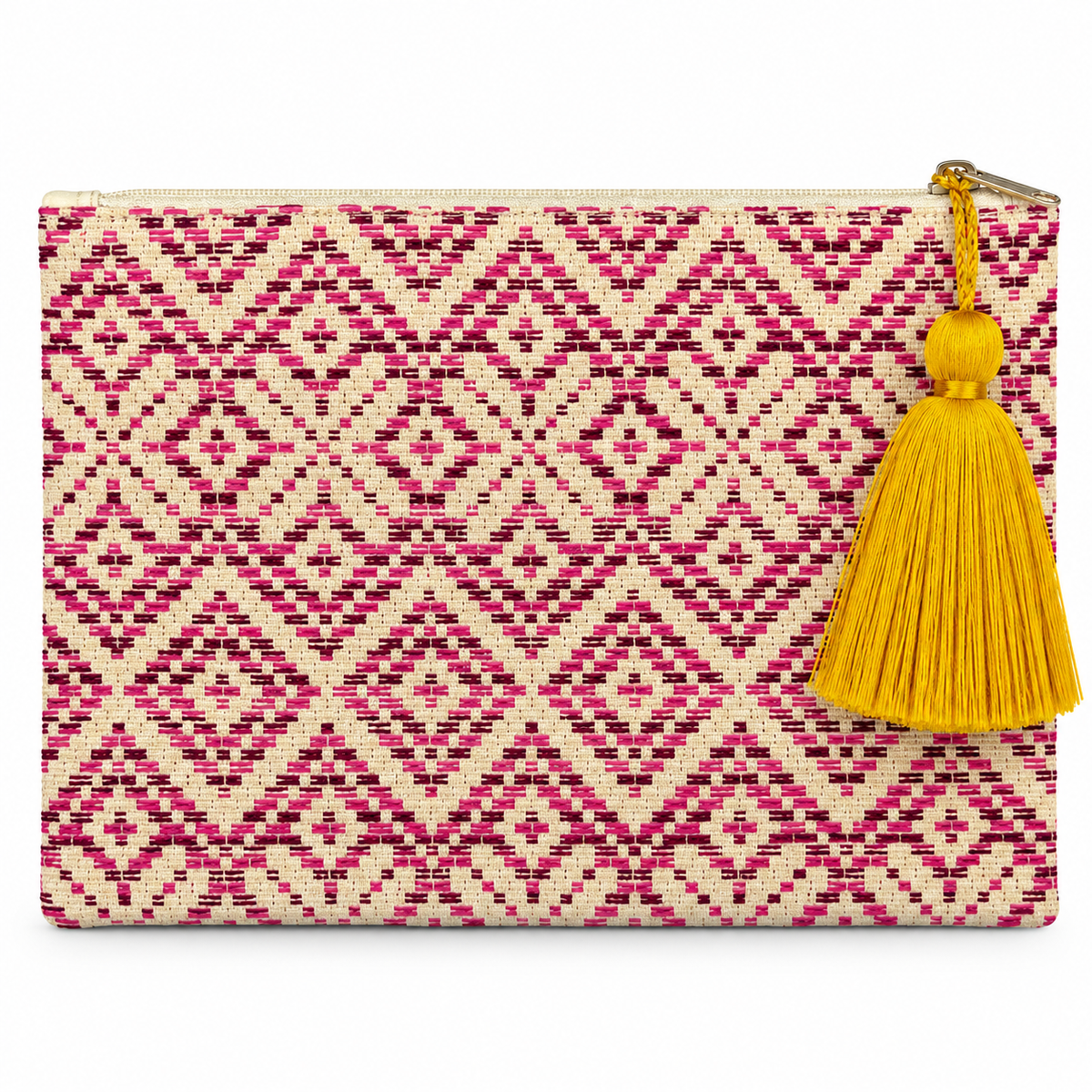 Handcrafted Zip Pouch with Tassel