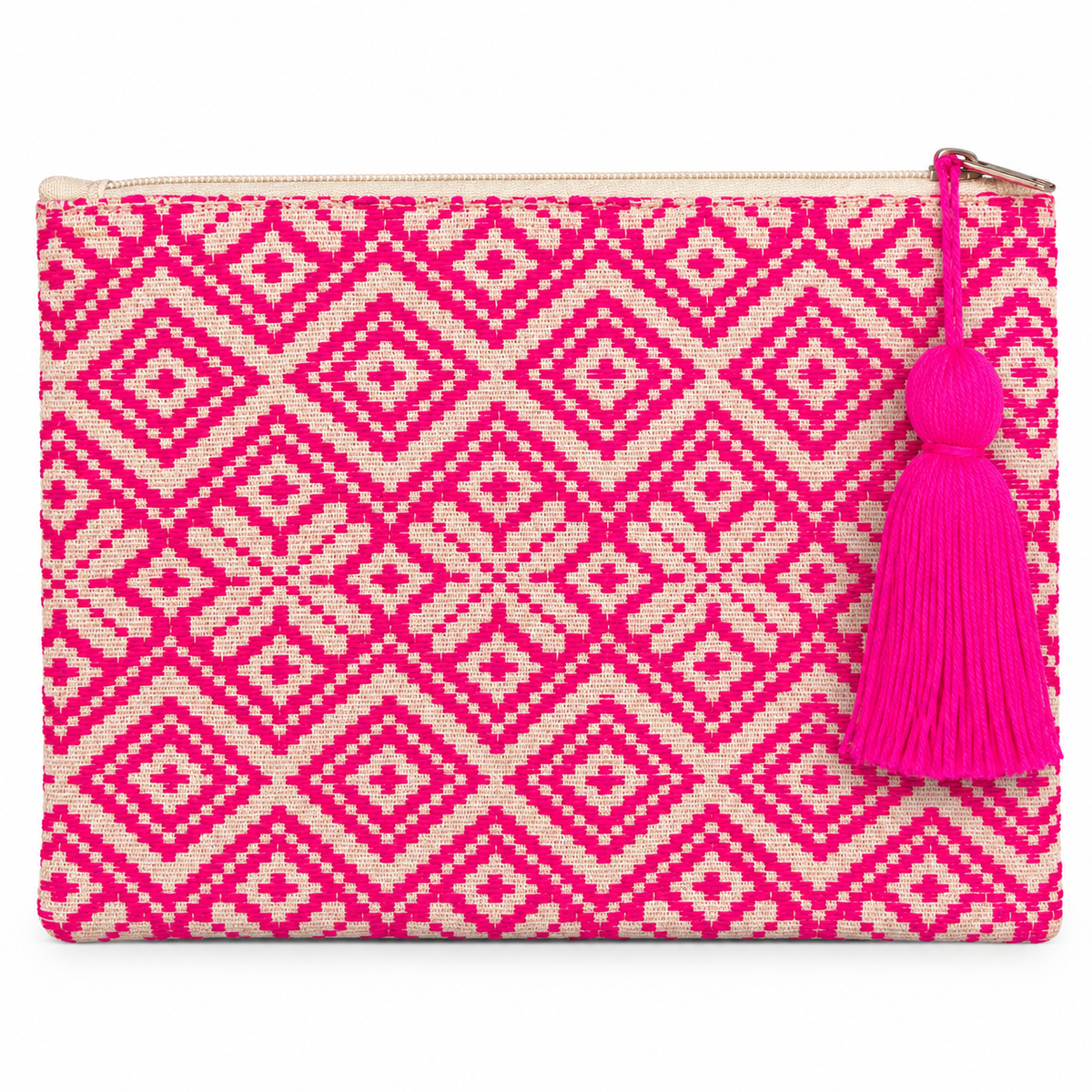 Handcrafted Zip Pouch with Tassel