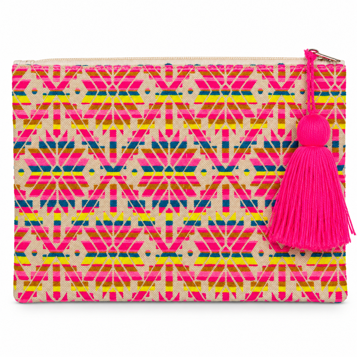 Handcrafted Zip Pouch with Tassel
