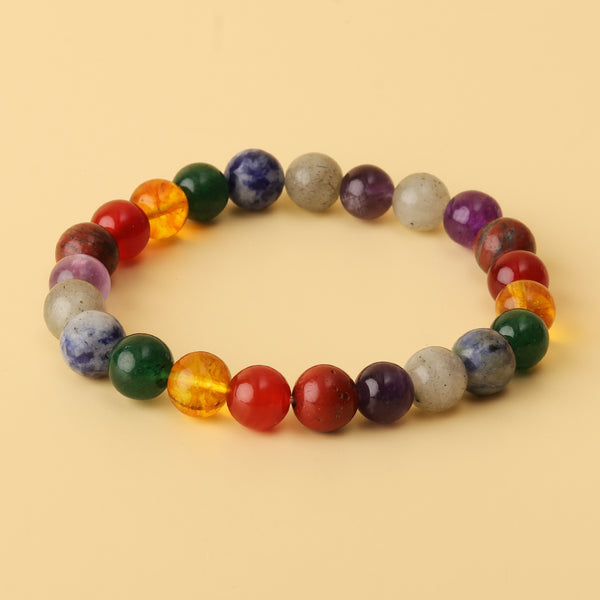 Healing 7 Chakra Natural Stone Bracelet