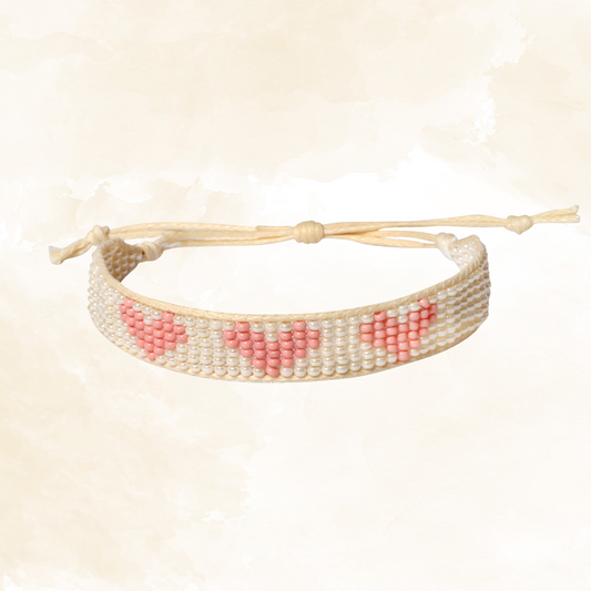 Heart Pattern Beaded Bracelet