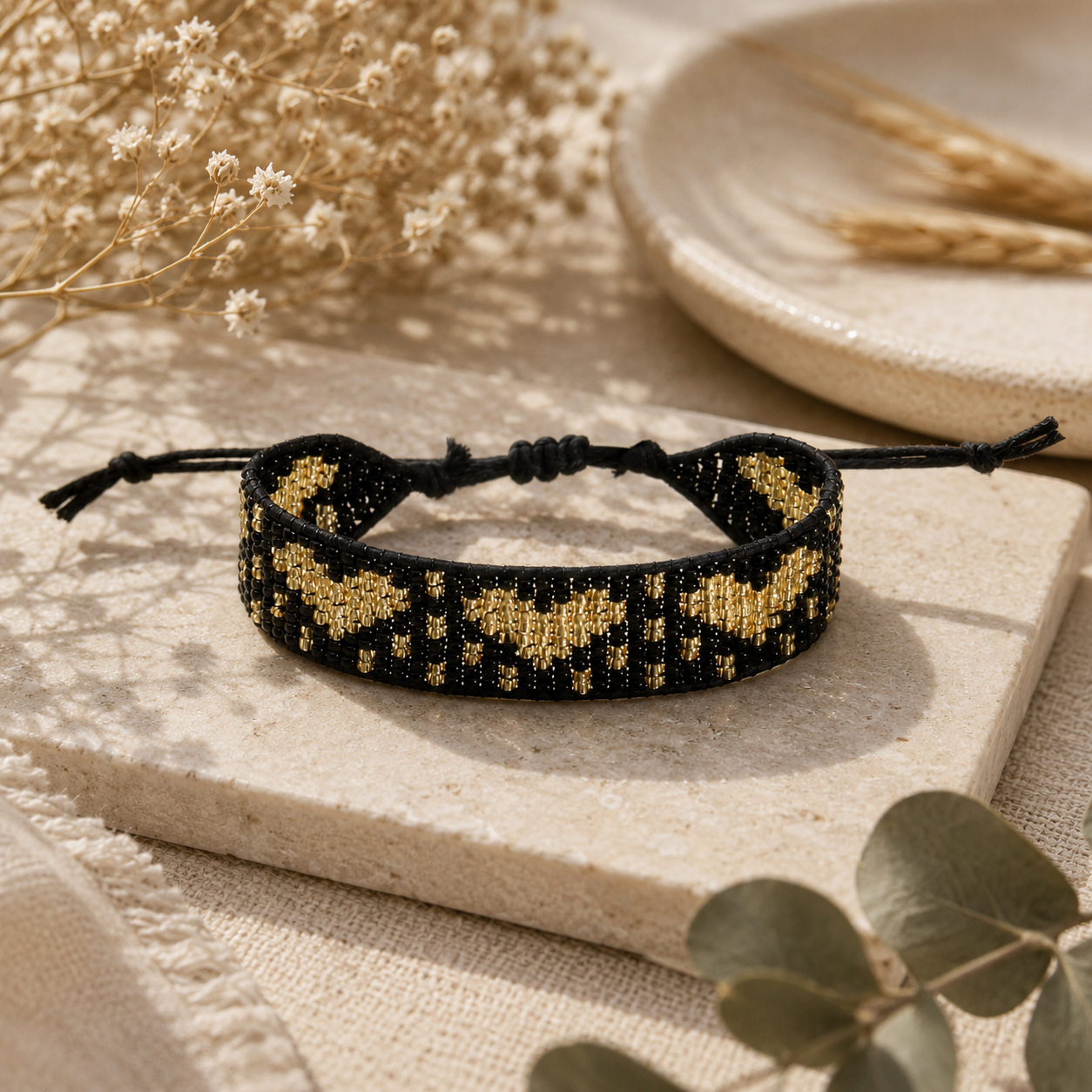 Infinity Hearts Beaded Bracelet