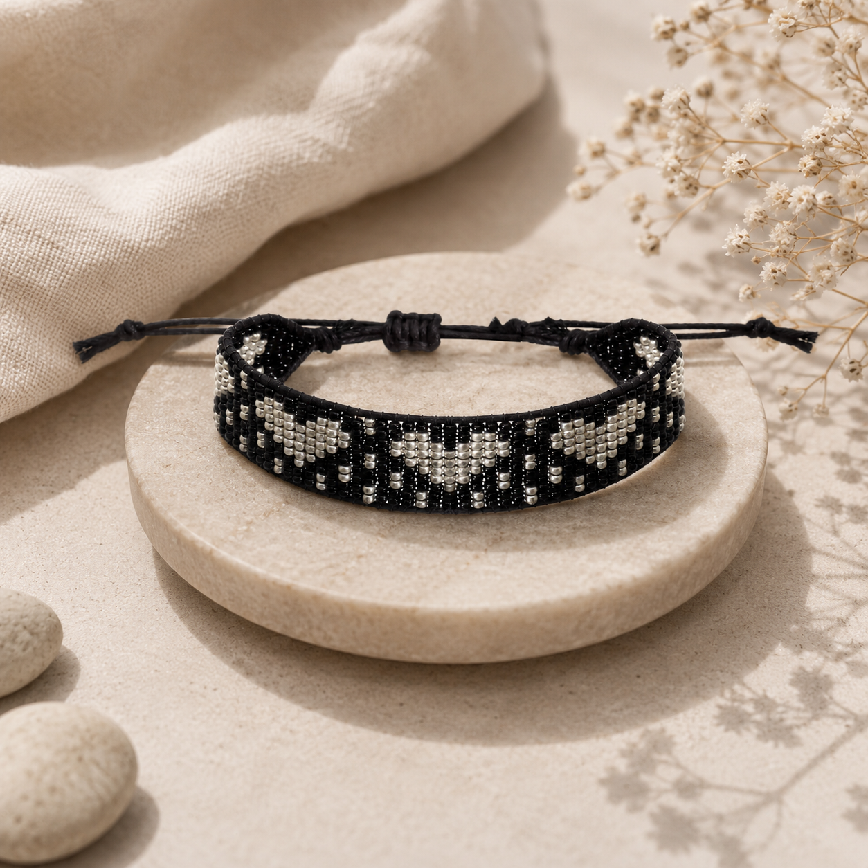 Infinity Hearts Beaded Bracelet