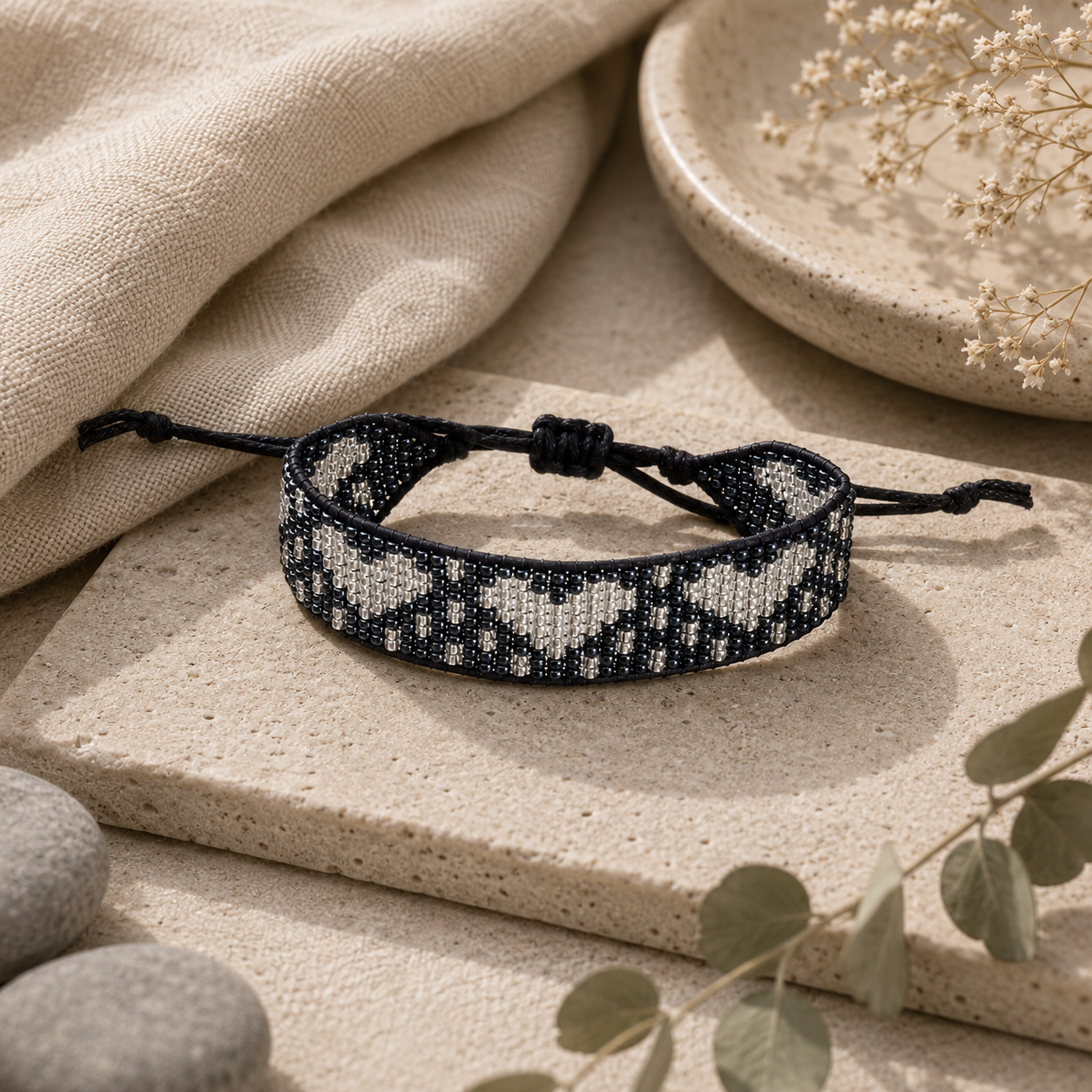 Infinity Hearts Beaded Bracelet