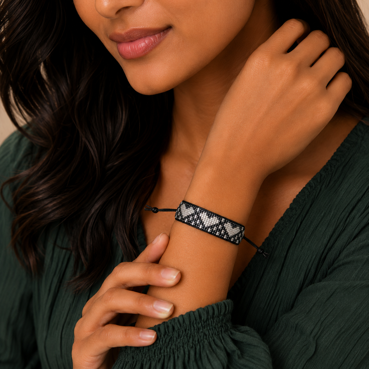 Infinity Hearts Beaded Bracelet