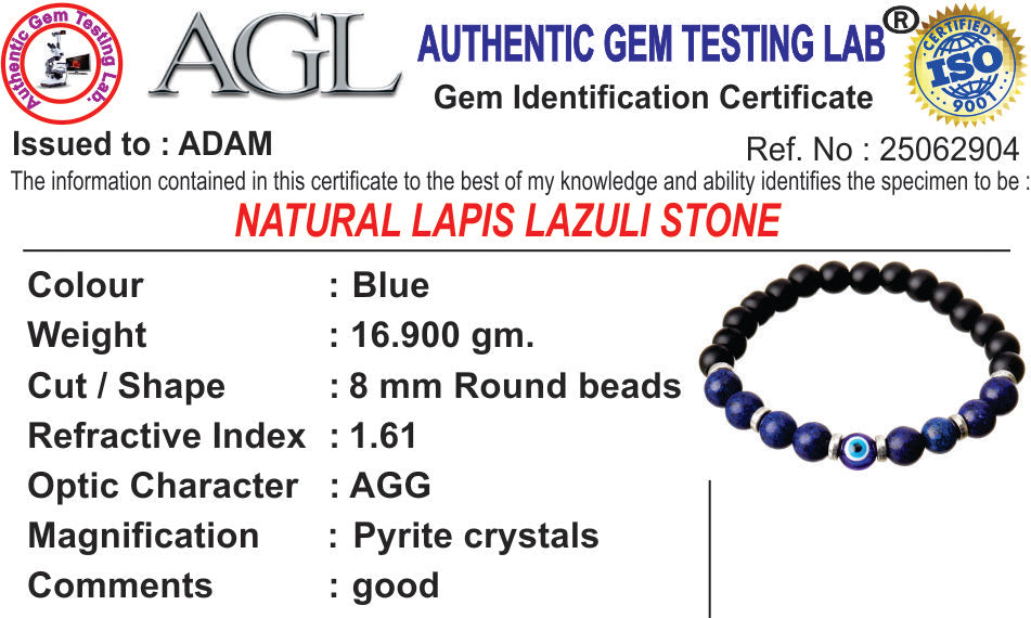 Lapis Lazuli Evil Eye Natural Stone Bracelet