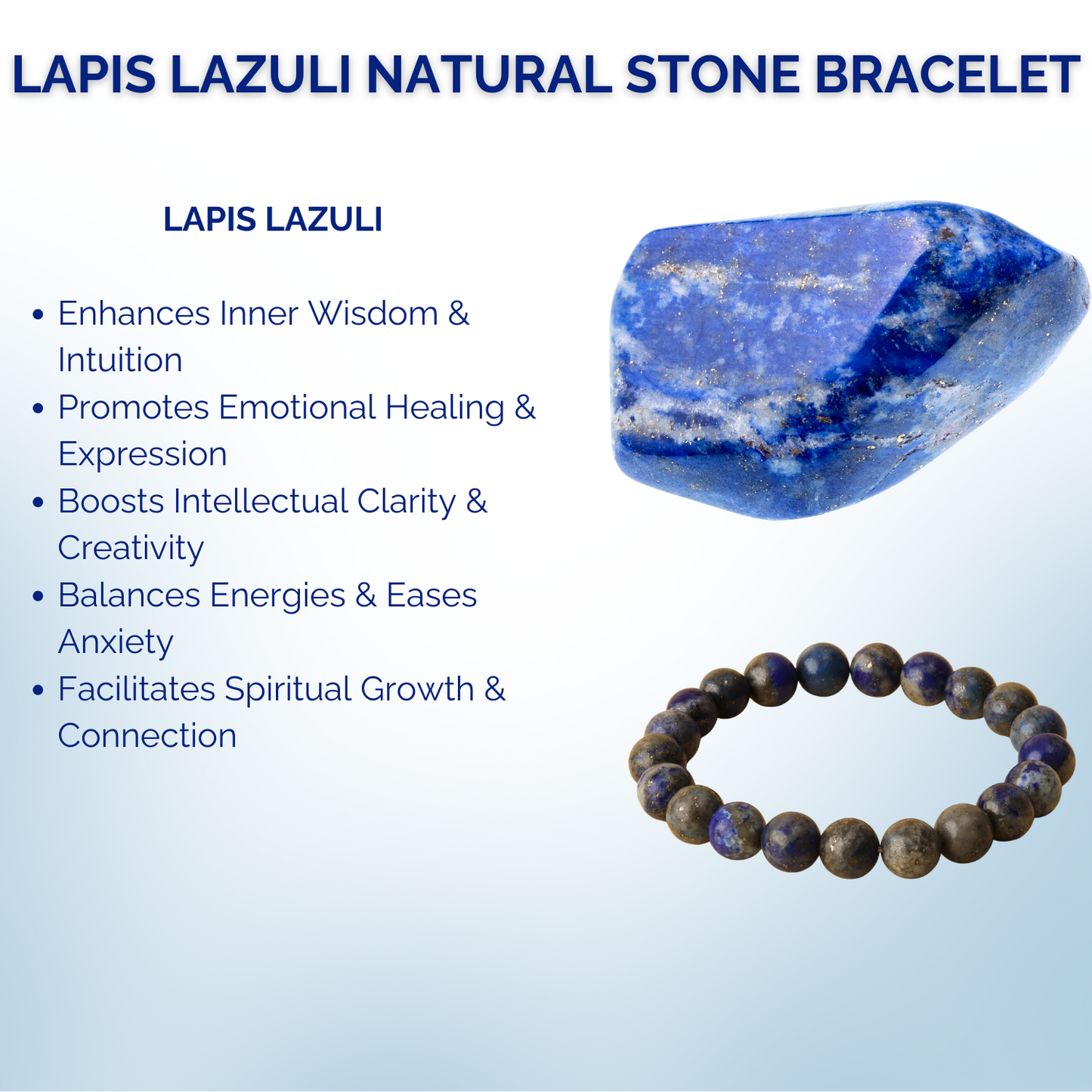Lapis Lazuli Natural Stone Bracelet