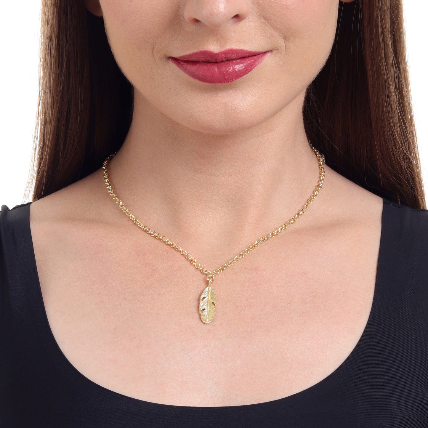 Leaf Pendant Choker Necklace