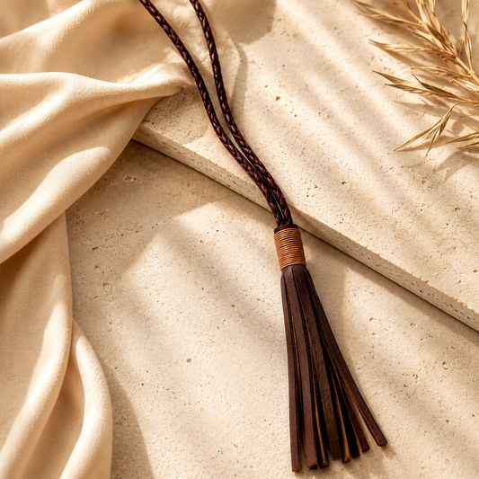 Leather Tassel Necklace