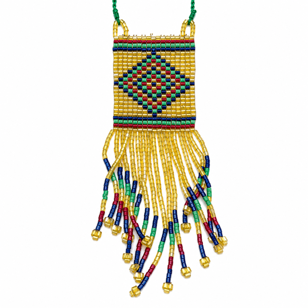Long Beaded Fringe Necklace for Women