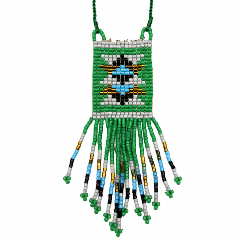 Long Beaded Fringe Necklace for Women