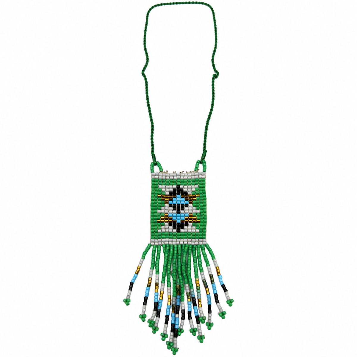 Long Beaded Fringe Necklace for Women