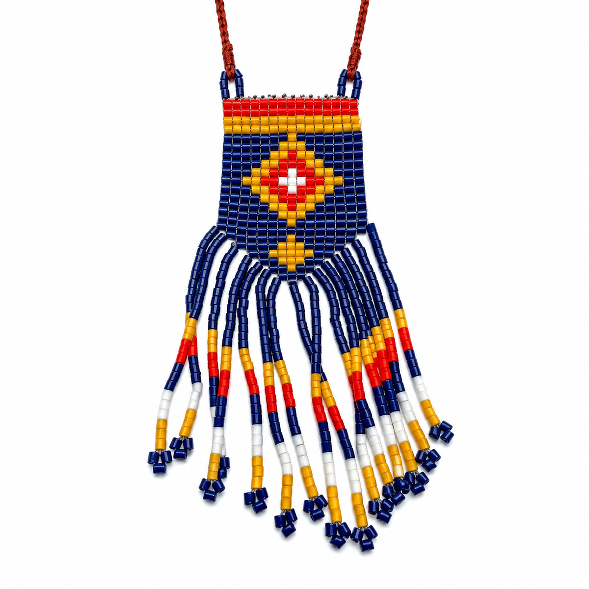 Long Beaded Fringe Necklace for Women