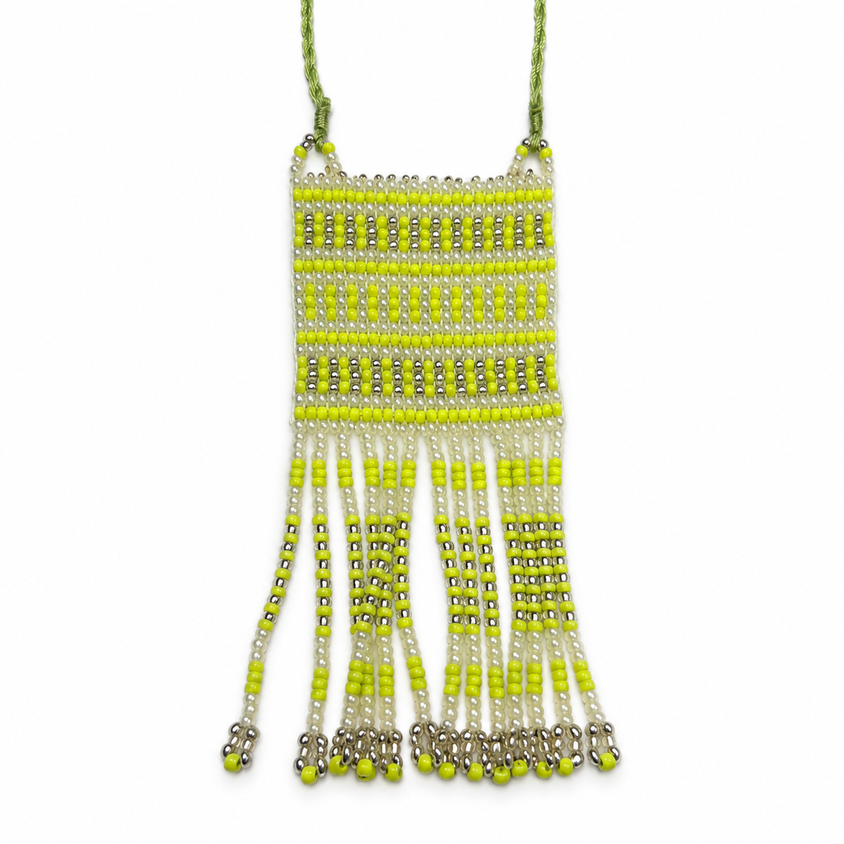 Long Beaded Fringe Necklace for Women