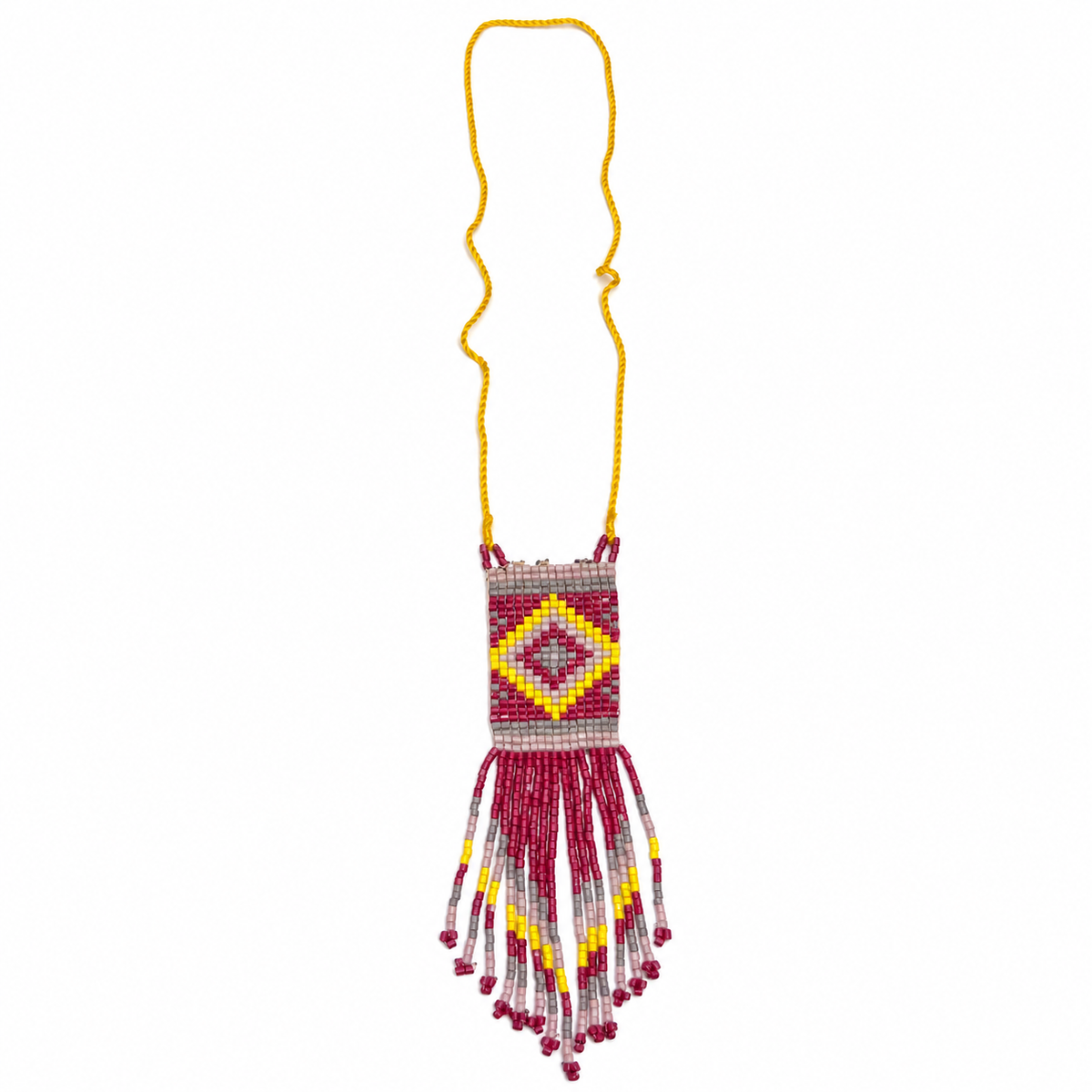 Long Beaded Fringe Necklace for Women