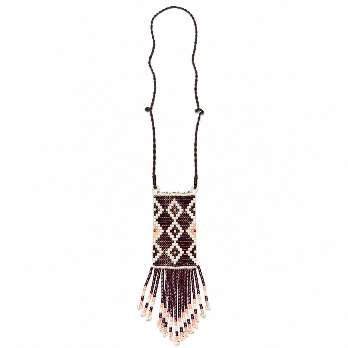 Long Beaded Fringe Necklace for Women