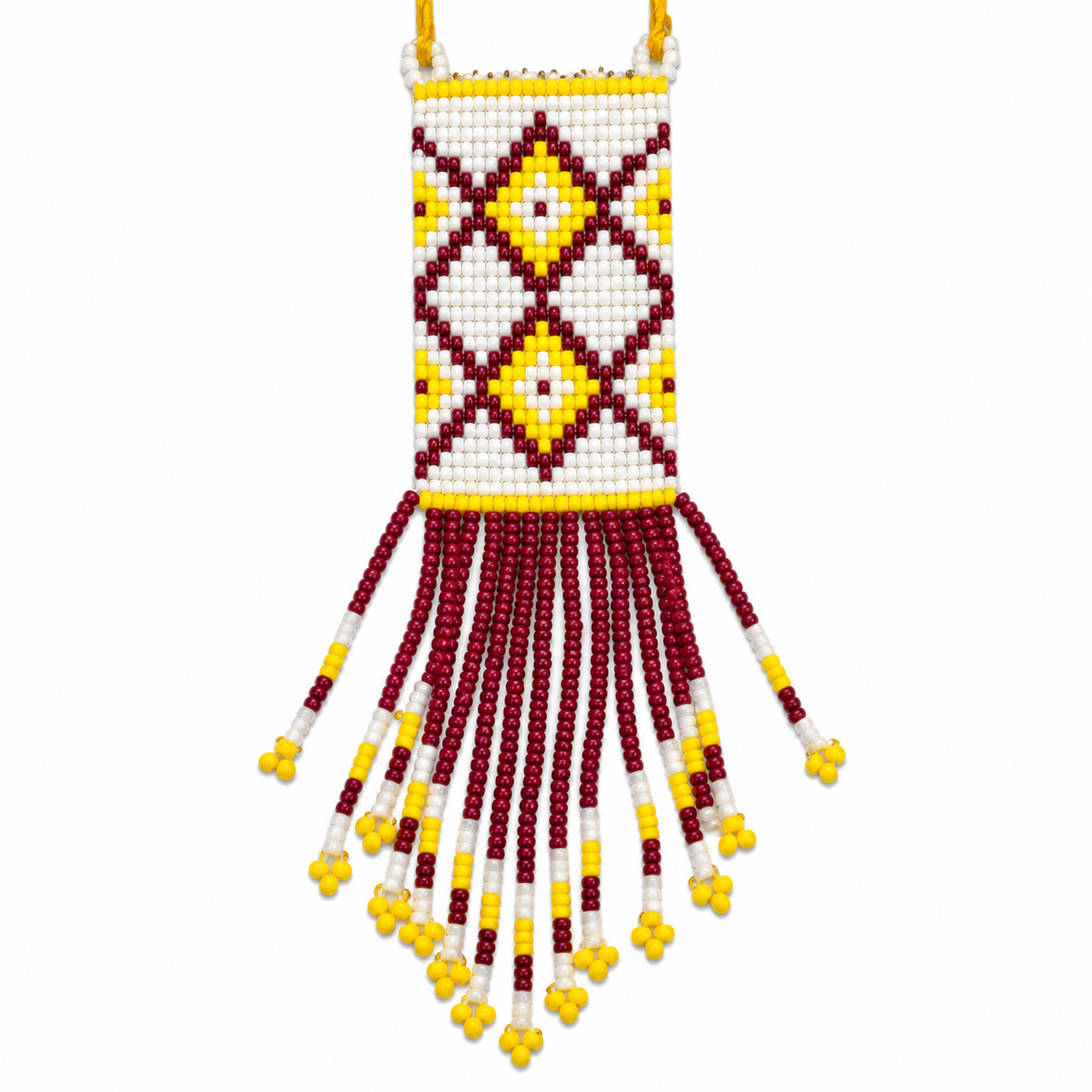 Long Beaded Fringe Necklace for Women