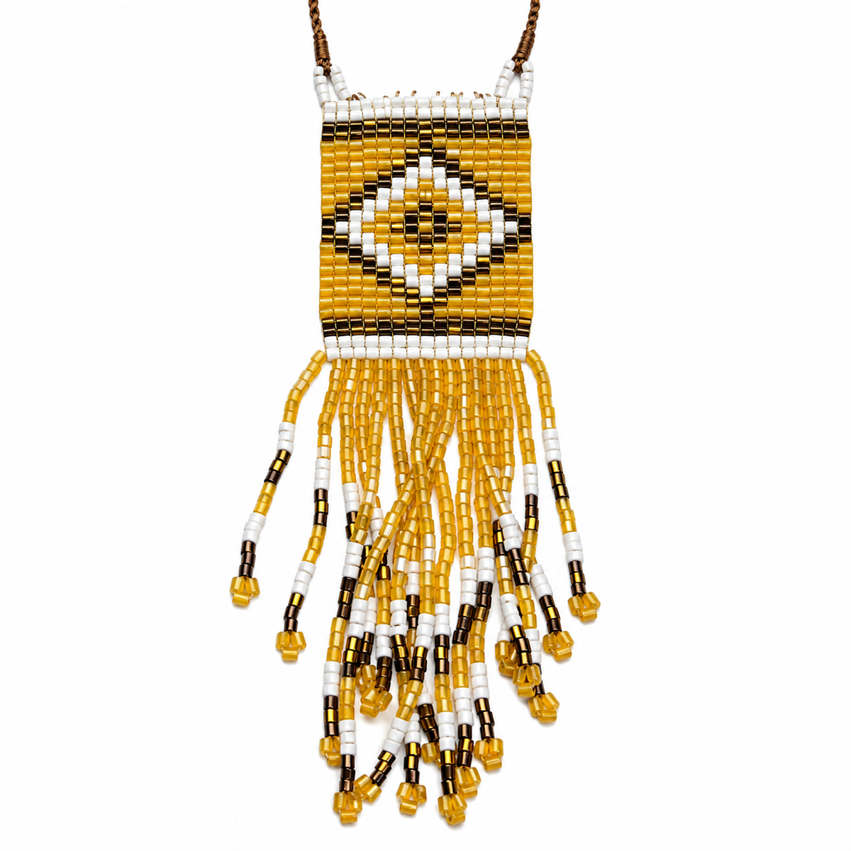 Long Beaded Fringe Necklace for Women