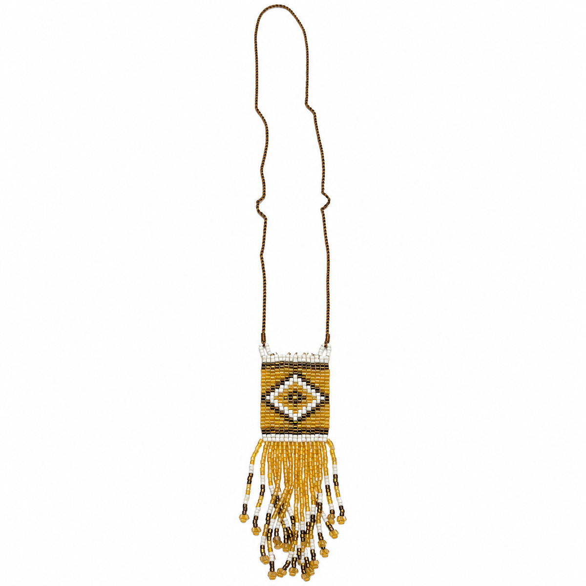 Long Beaded Fringe Necklace for Women