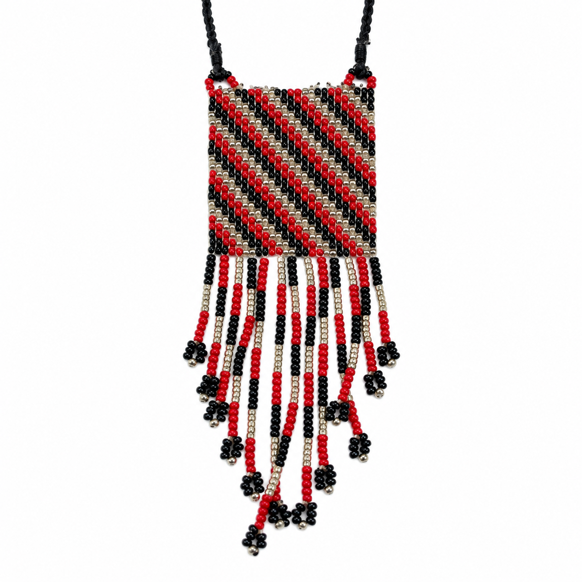 Long Beaded Fringe Necklace for Women