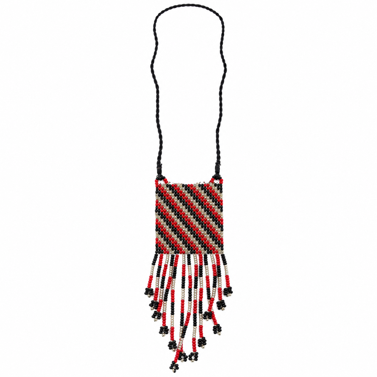 Long Beaded Fringe Necklace for Women