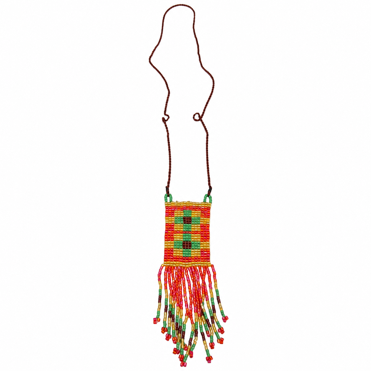Long Beaded Fringe Necklace for Women