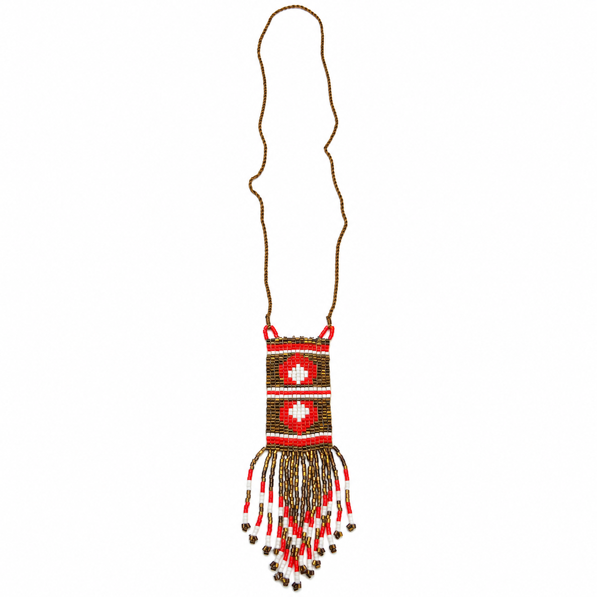 Long Beaded Fringe Necklace for Women