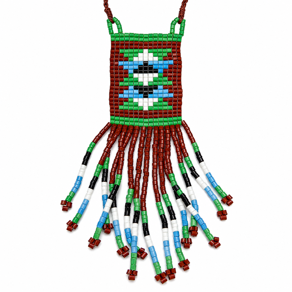 Long Beaded Fringe Necklace for Women
