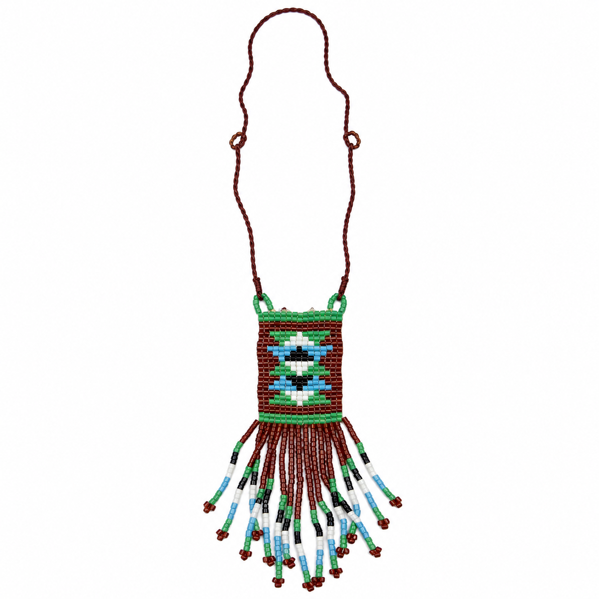 Long Beaded Fringe Necklace for Women