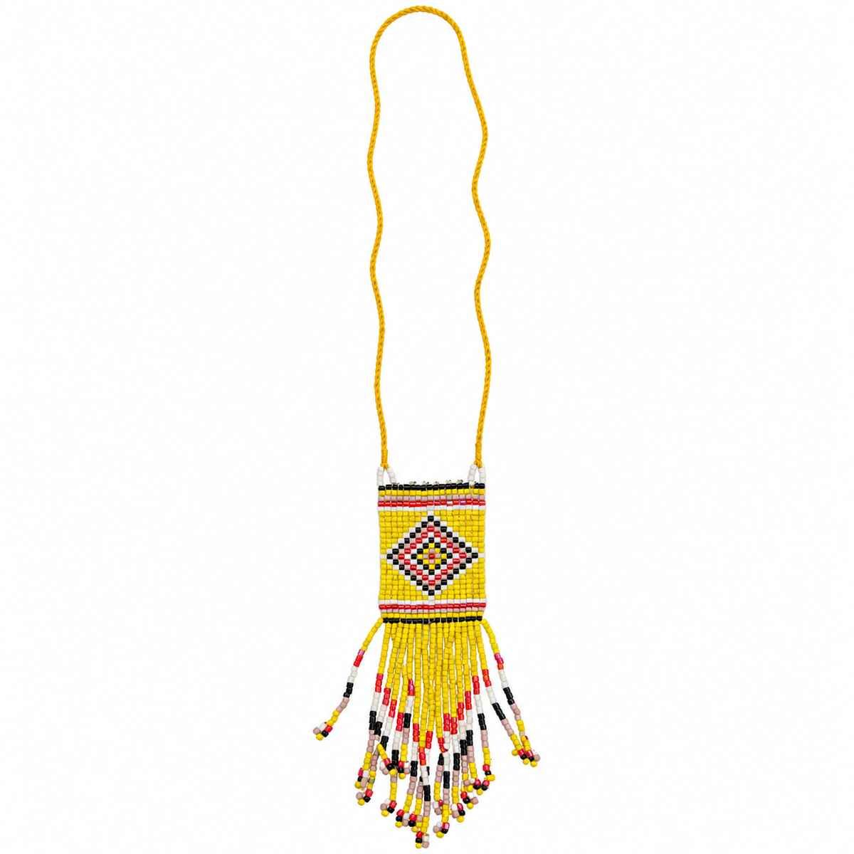 Long Beaded Fringe Necklace for Women