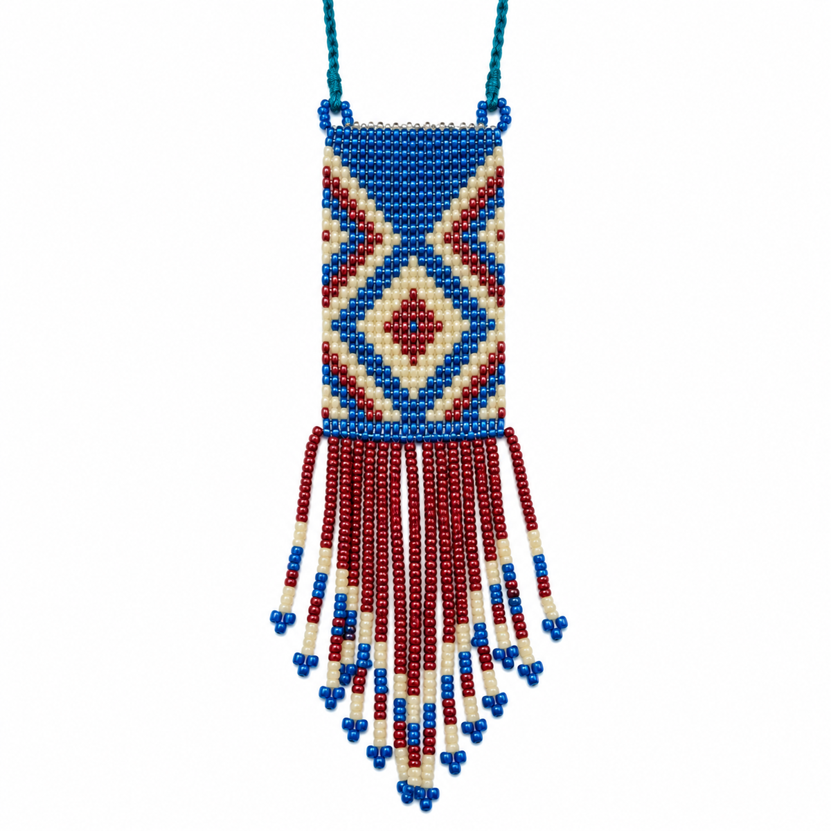 Long Beaded Fringe Necklace for Women