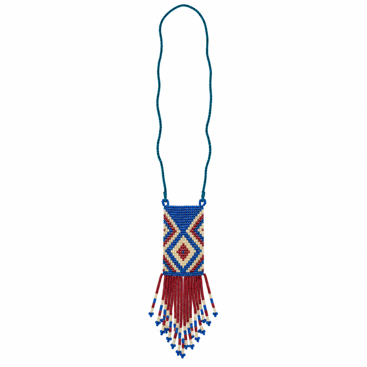 Long Beaded Fringe Necklace for Women