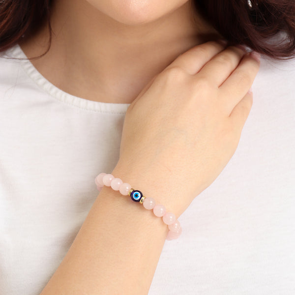 Love Protection Rose Quartz Natural Stone Bracelet