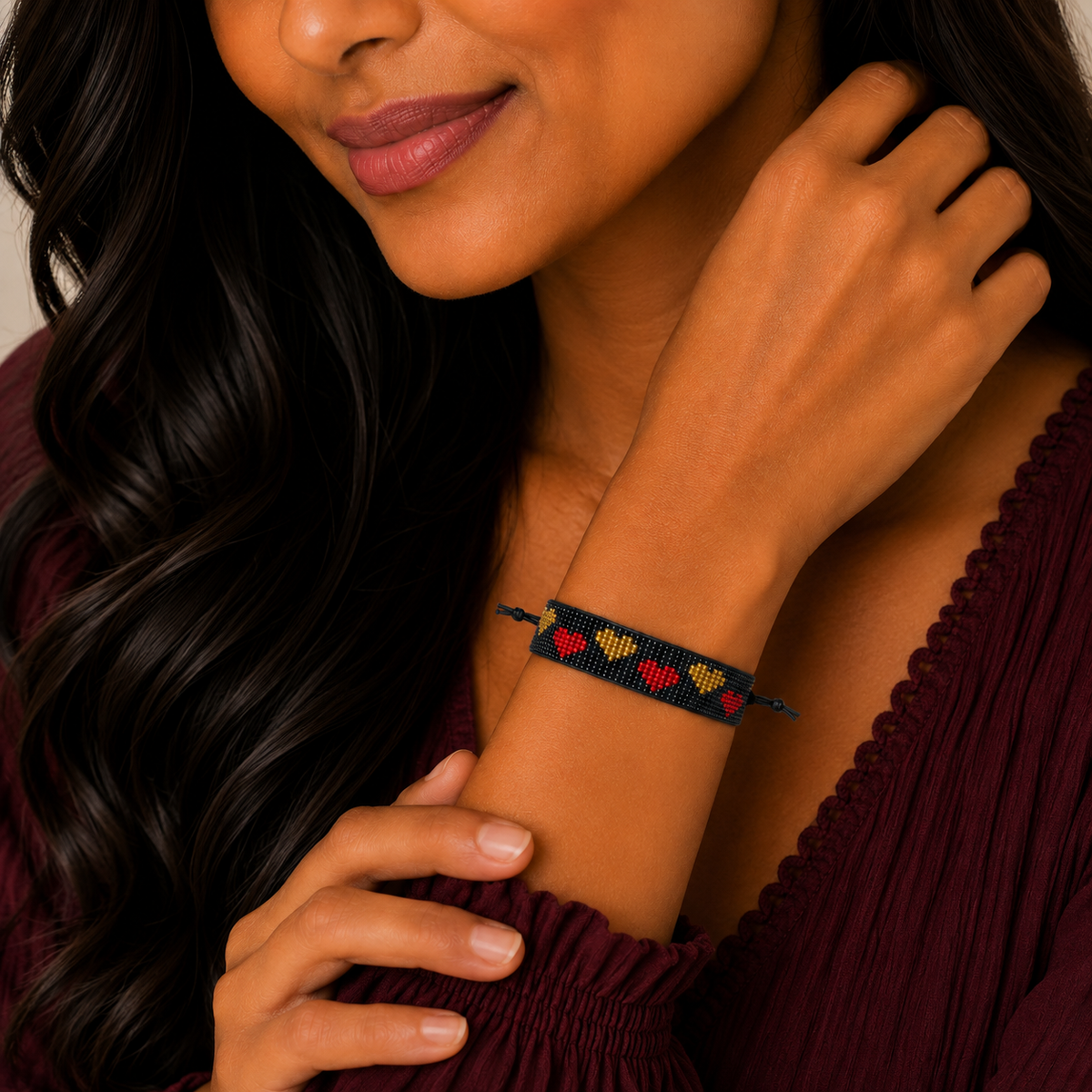 LoveLink Hearts Beaded Bracelet