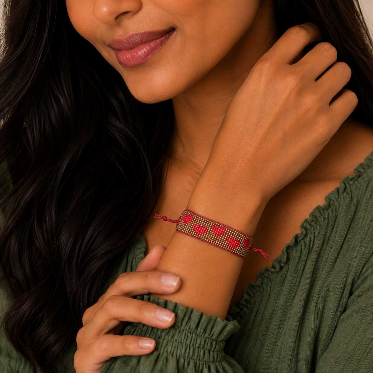 LoveLink Hearts Beaded Bracelet