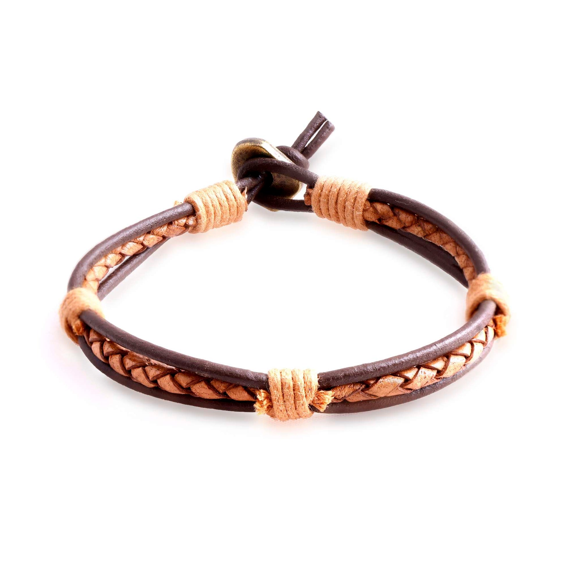 Malaga Braided Leather Bracelet for Men