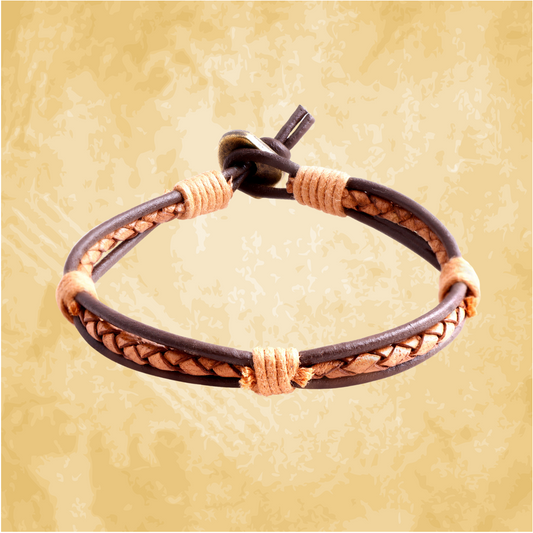 Malaga Men’s Braided Leather Bracelet