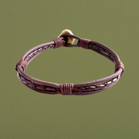 Marbella Men’s Braided Leather Bracelet