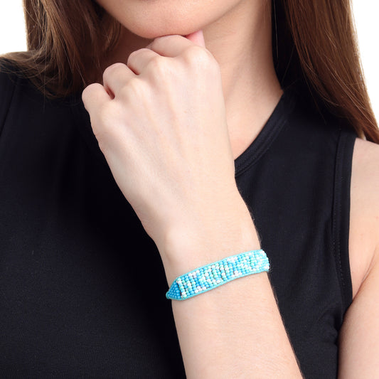 Mayan Pattern Beaded Bracelet