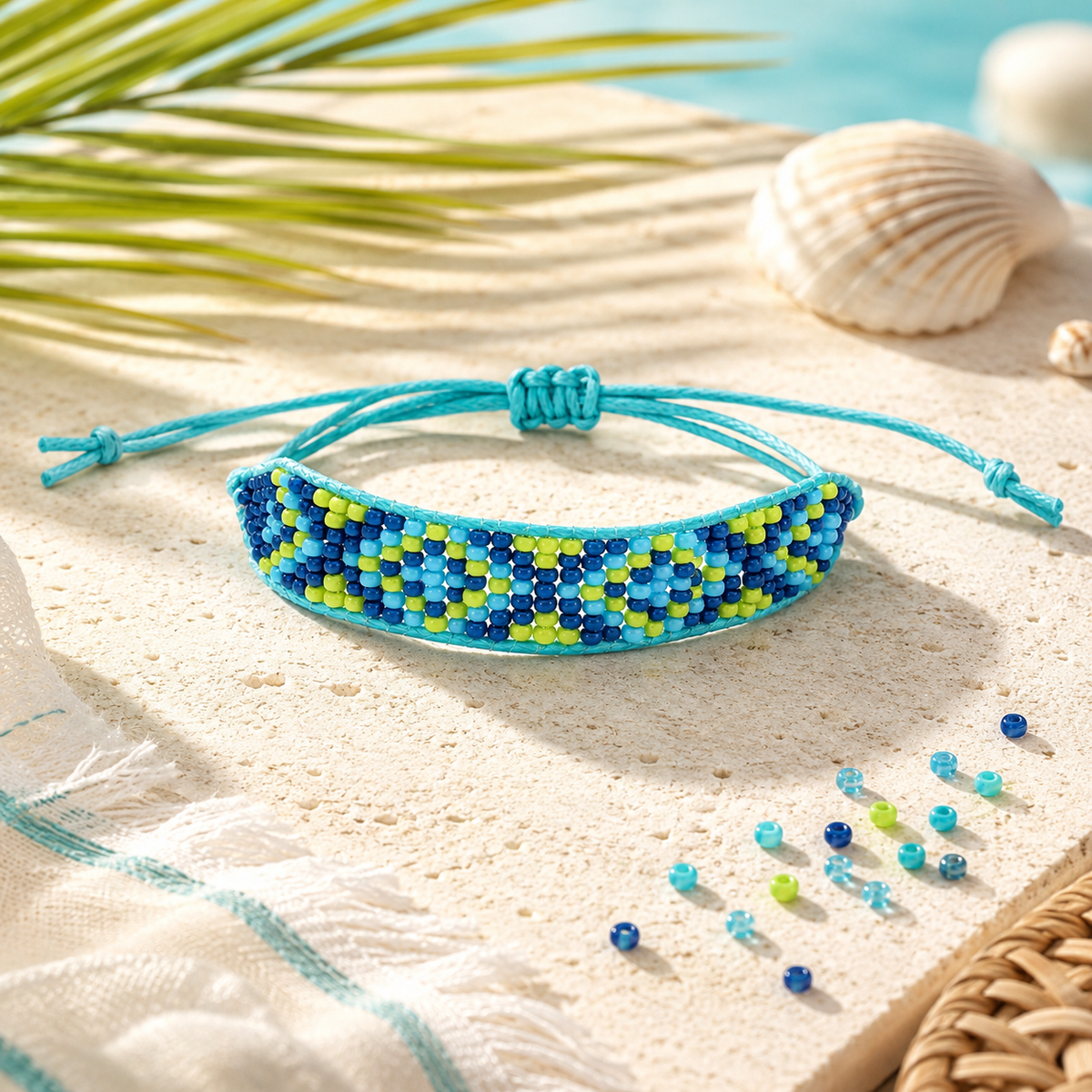 Mayan Pattern Beaded Bracelet