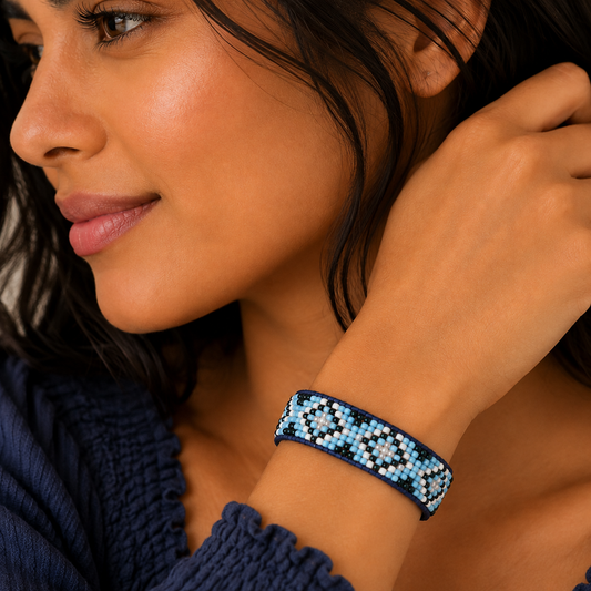 Mayan Pattern Beaded Bracelet