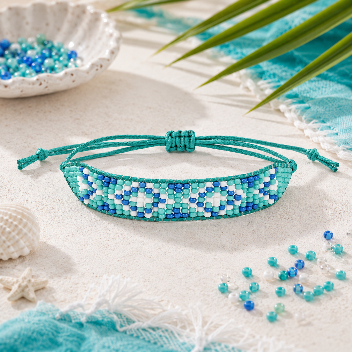 Mayan Pattern Beaded Bracelet