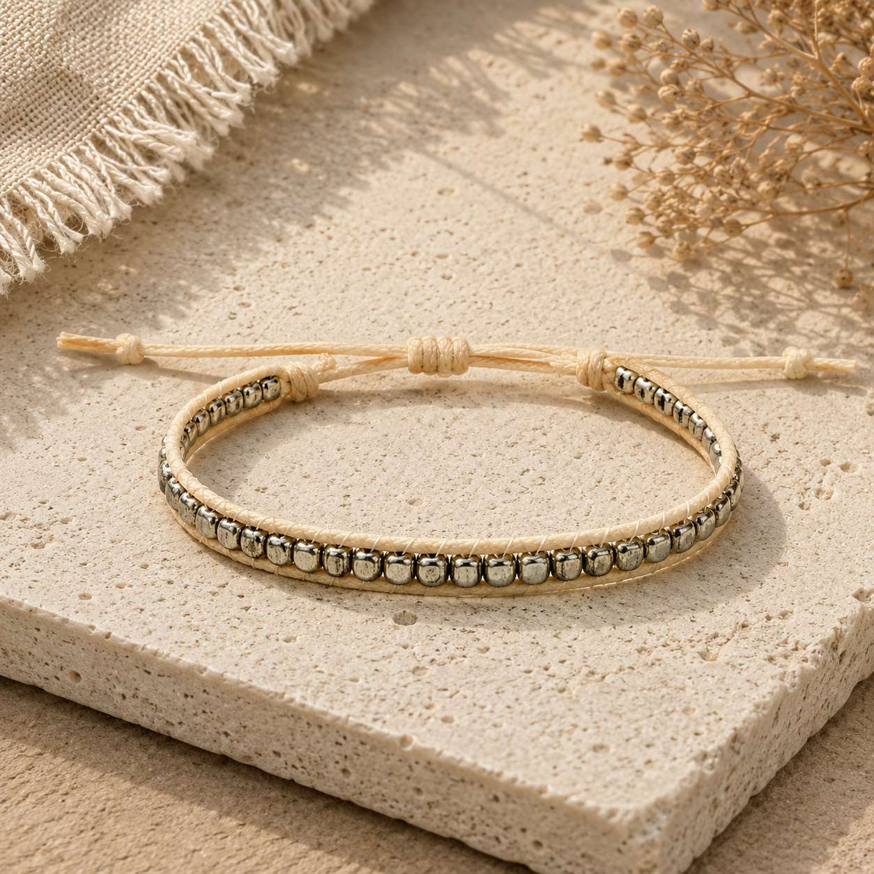 Metallic Beaded Bracelet