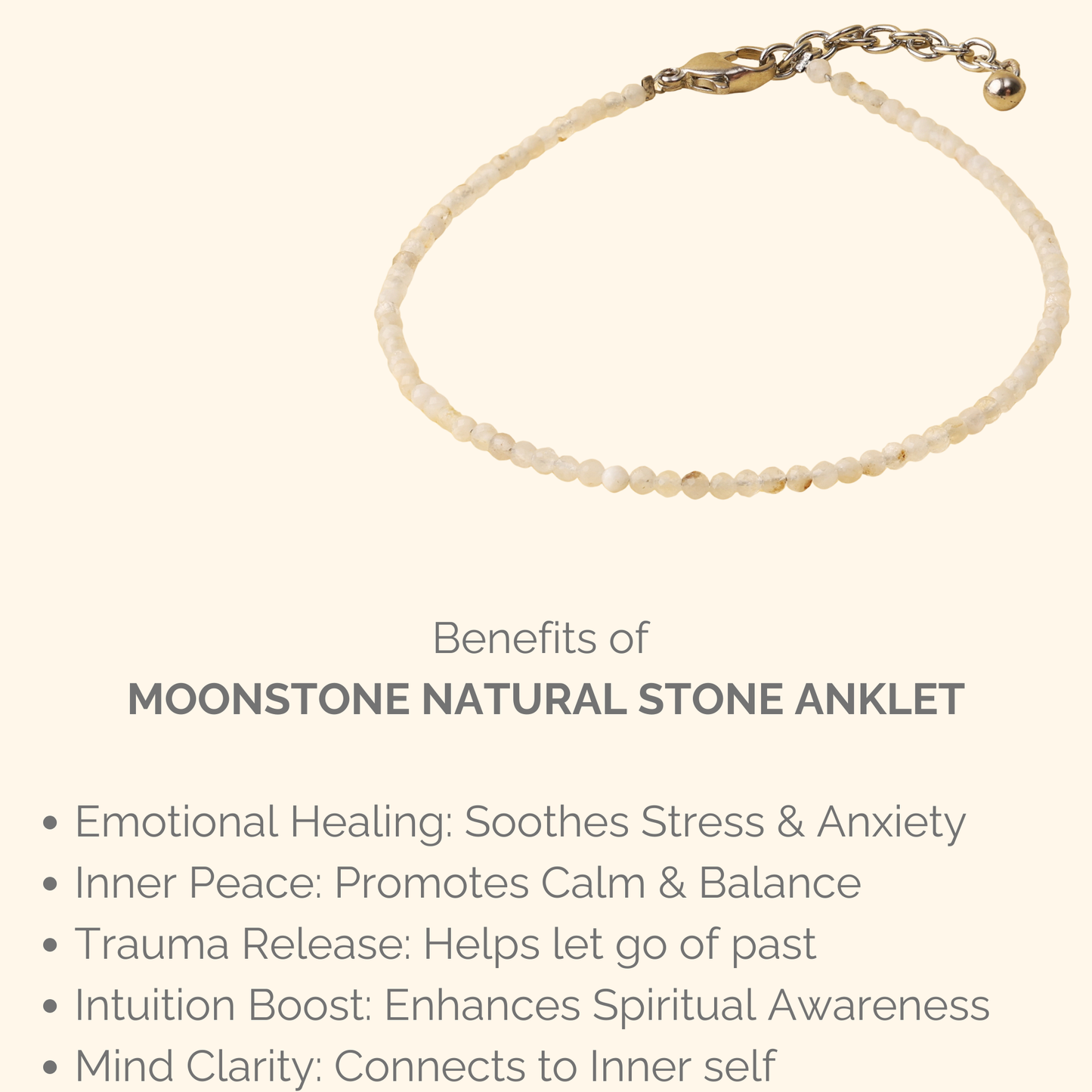 Moonstone Natural Stone Anklet