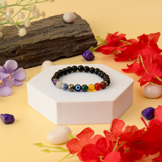 Nine Chakra Natural Stone Bracelet