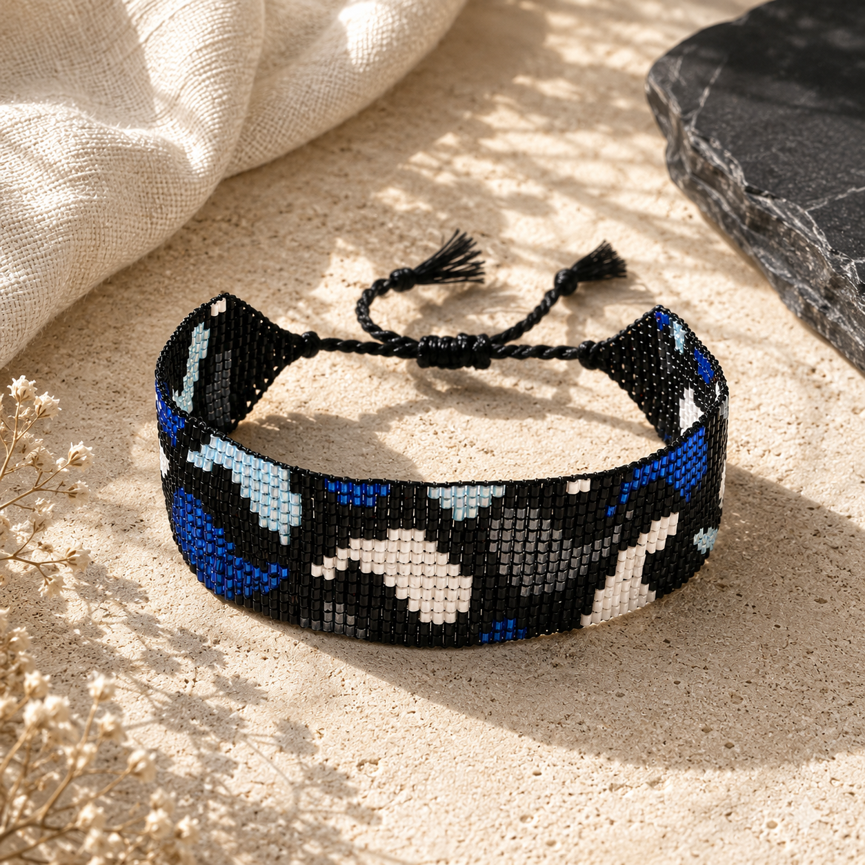 Whale Pattern Adjustable Beaded Bracelet for Women