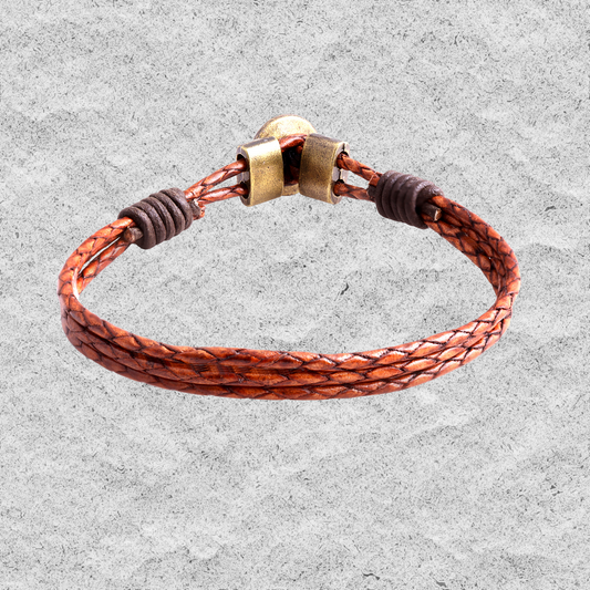 Palma Men’s Braided Leather Bracelet